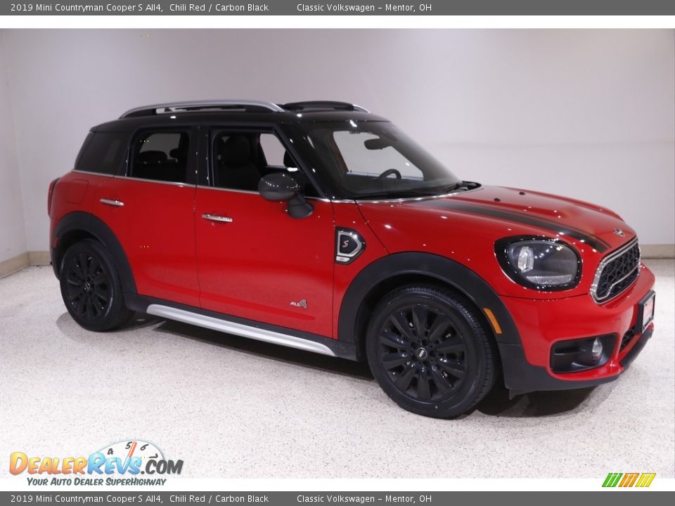 2019 Mini Countryman Cooper S All4 Chili Red / Carbon Black Photo #1