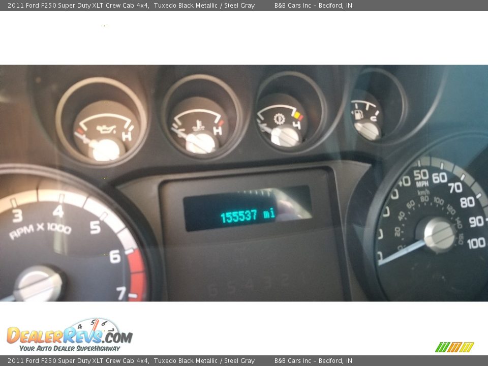 2011 Ford F250 Super Duty XLT Crew Cab 4x4 Tuxedo Black Metallic / Steel Gray Photo #11