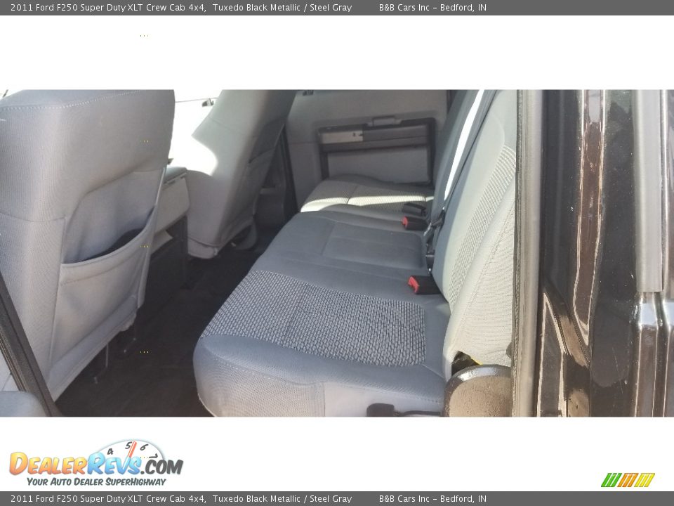 2011 Ford F250 Super Duty XLT Crew Cab 4x4 Tuxedo Black Metallic / Steel Gray Photo #12