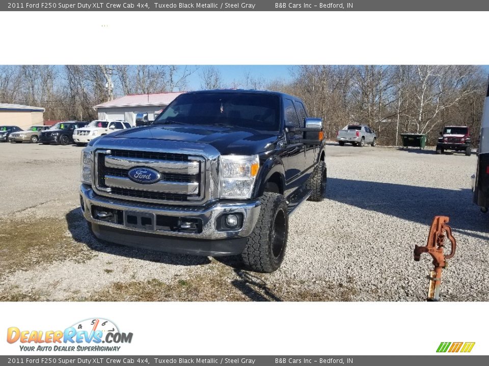 2011 Ford F250 Super Duty XLT Crew Cab 4x4 Tuxedo Black Metallic / Steel Gray Photo #20