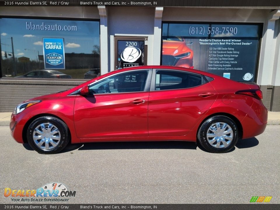 2016 Hyundai Elantra SE Red / Gray Photo #1