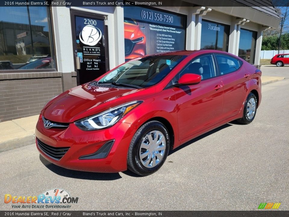 2016 Hyundai Elantra SE Red / Gray Photo #2