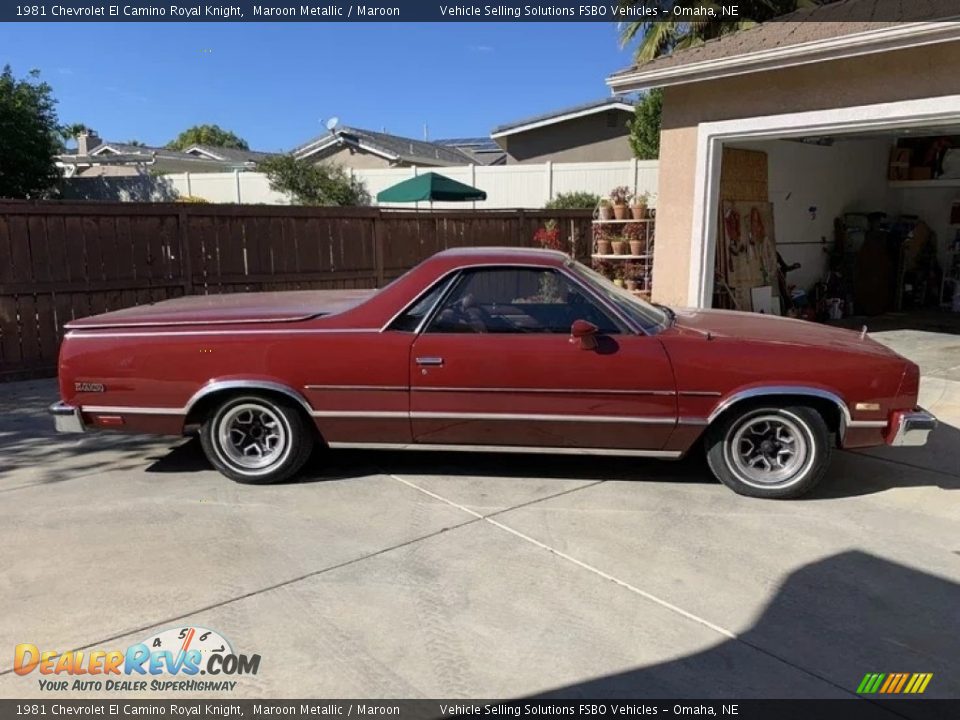 Maroon Metallic 1981 Chevrolet El Camino Royal Knight Photo #1