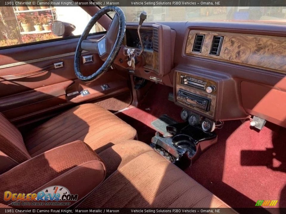 Maroon Interior - 1981 Chevrolet El Camino Royal Knight Photo #2