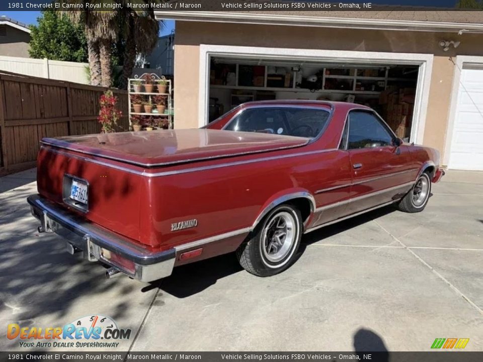 Maroon Metallic 1981 Chevrolet El Camino Royal Knight Photo #7