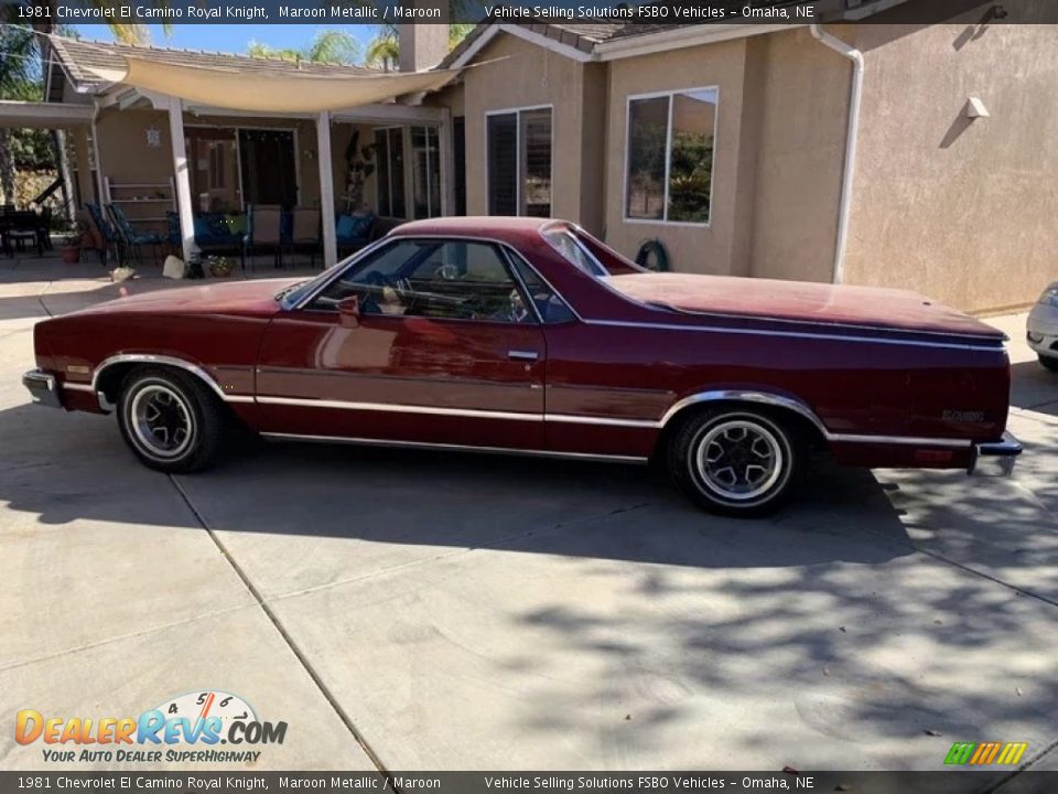 Maroon Metallic 1981 Chevrolet El Camino Royal Knight Photo #11