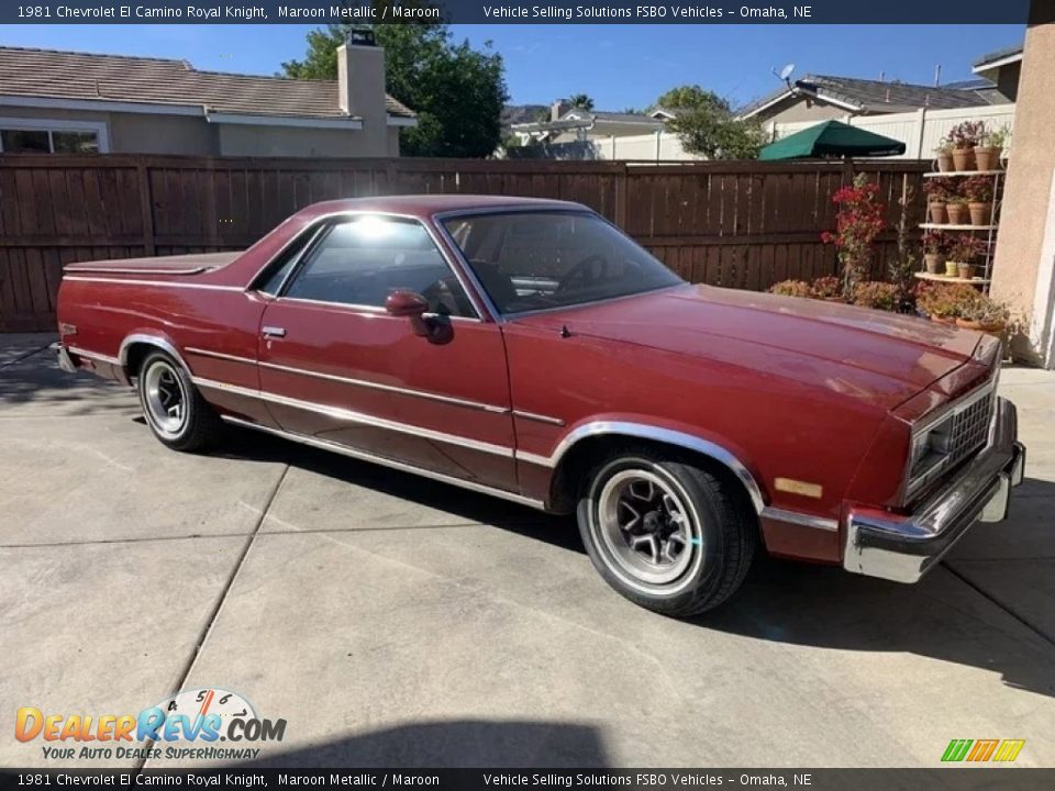 Maroon Metallic 1981 Chevrolet El Camino Royal Knight Photo #14