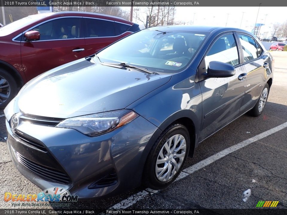 2018 Toyota Corolla LE Galactic Aqua Mica / Black Photo #1