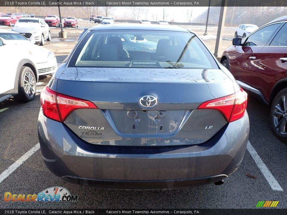 2018 Toyota Corolla LE Galactic Aqua Mica / Black Photo #3