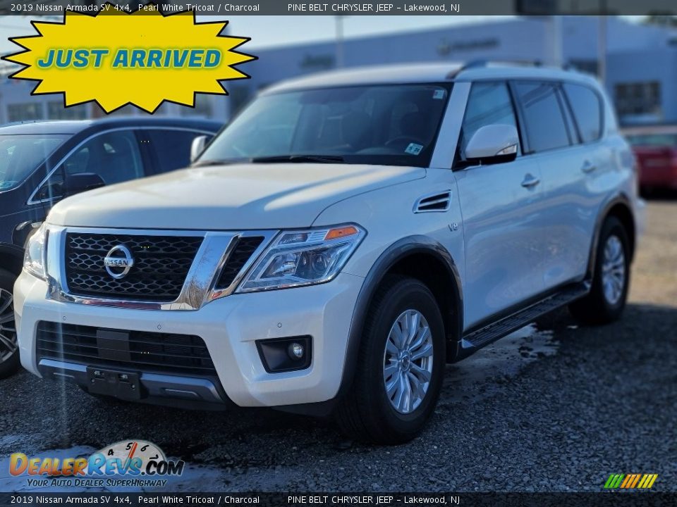 2019 Nissan Armada SV 4x4 Pearl White Tricoat / Charcoal Photo #1