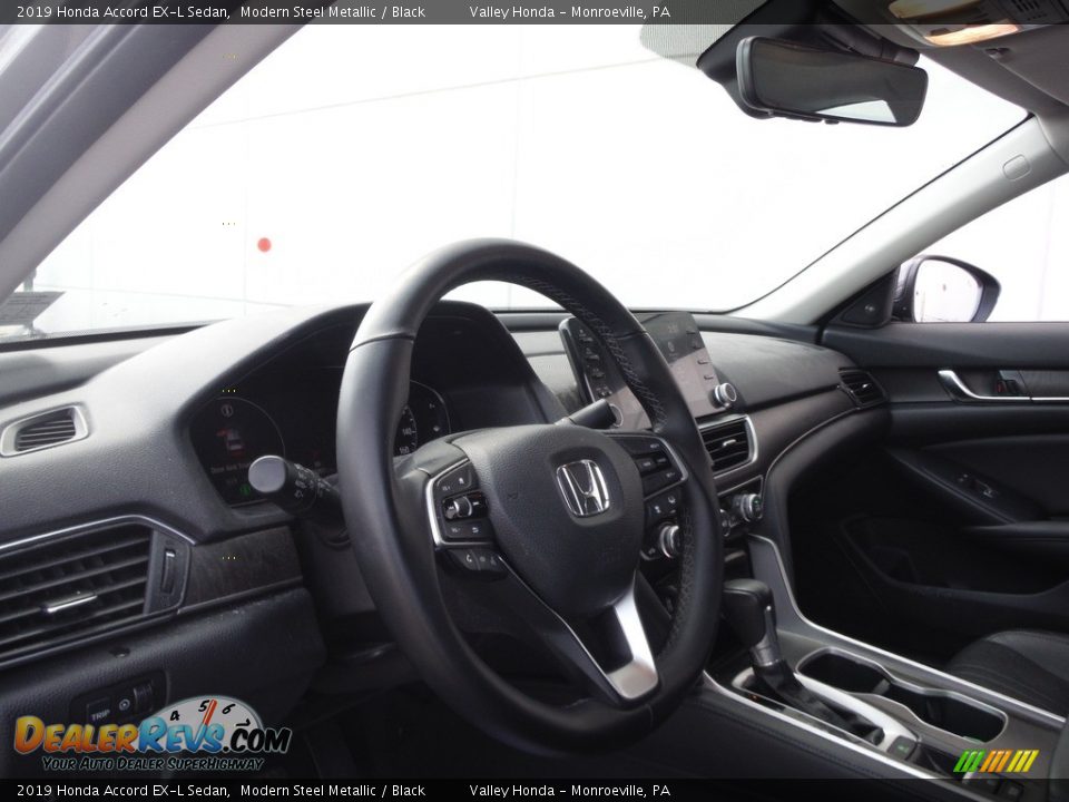 2019 Honda Accord EX-L Sedan Modern Steel Metallic / Black Photo #13