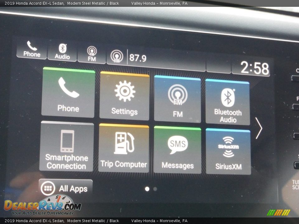 2019 Honda Accord EX-L Sedan Modern Steel Metallic / Black Photo #20