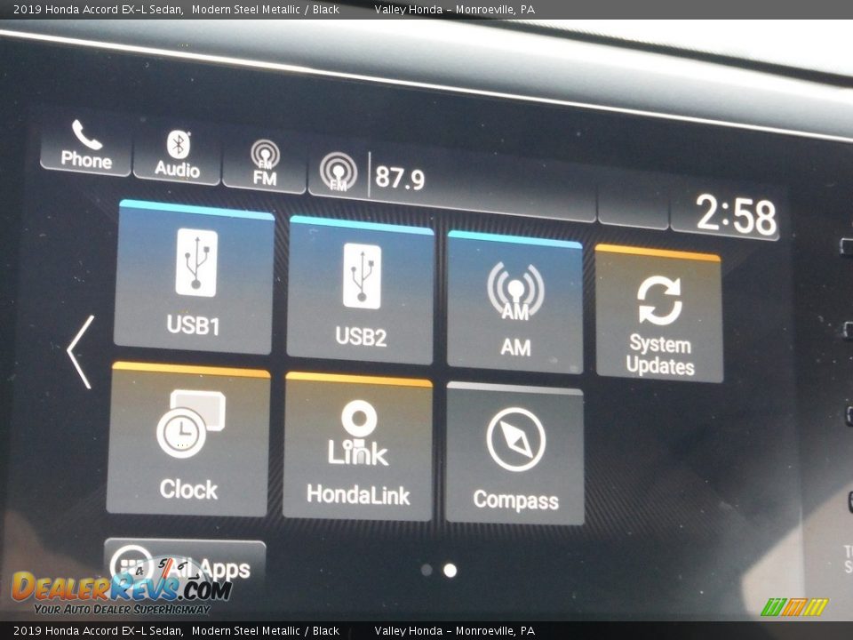 2019 Honda Accord EX-L Sedan Modern Steel Metallic / Black Photo #21