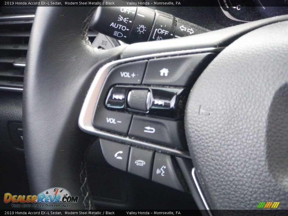 2019 Honda Accord EX-L Sedan Modern Steel Metallic / Black Photo #26