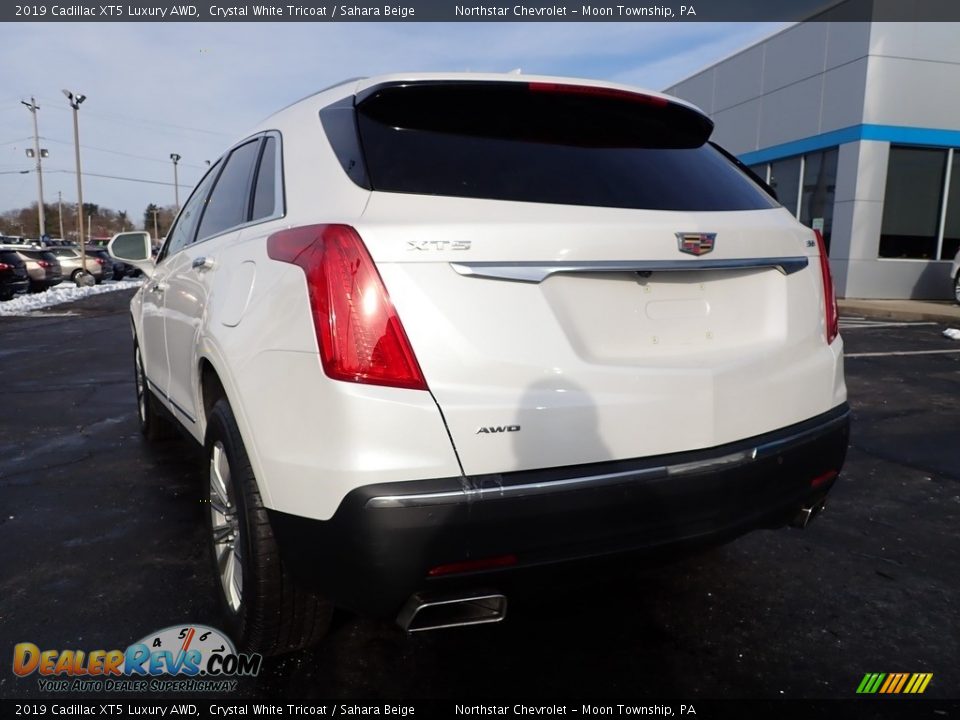 2019 Cadillac XT5 Luxury AWD Crystal White Tricoat / Sahara Beige Photo #5