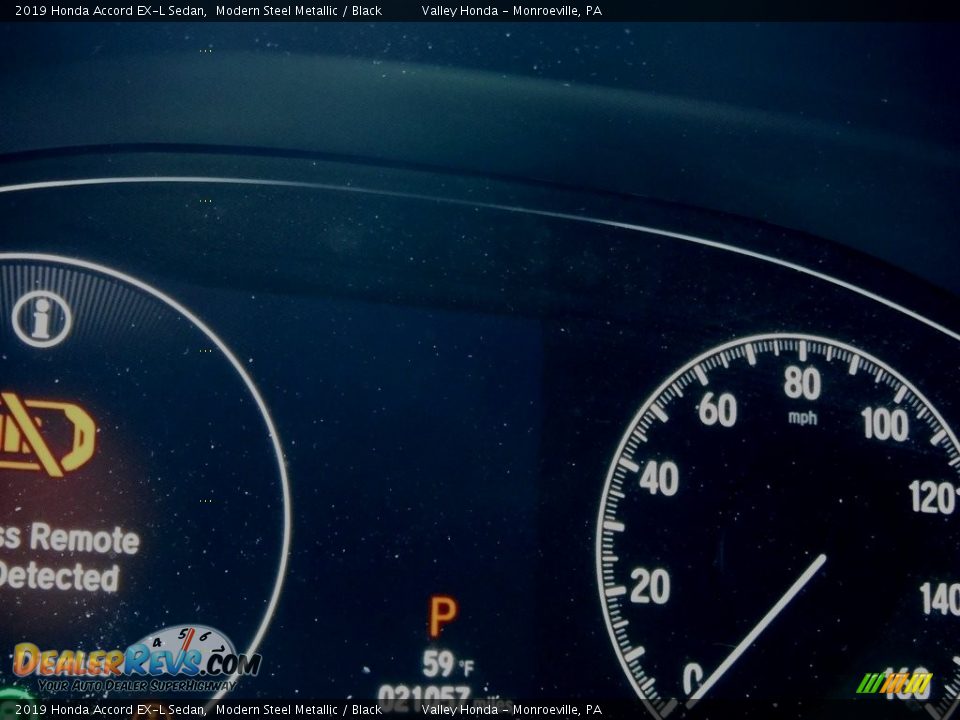 2019 Honda Accord EX-L Sedan Modern Steel Metallic / Black Photo #34