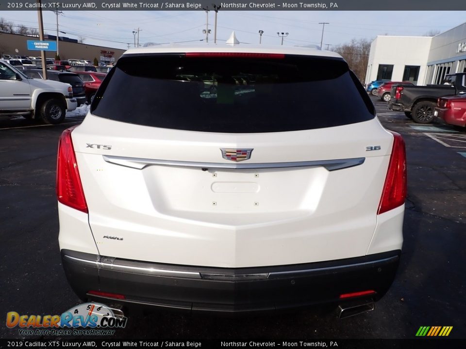 2019 Cadillac XT5 Luxury AWD Crystal White Tricoat / Sahara Beige Photo #6