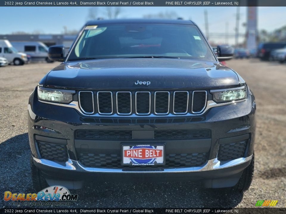 2022 Jeep Grand Cherokee L Laredo 4x4 Diamond Black Crystal Pearl / Global Black Photo #3