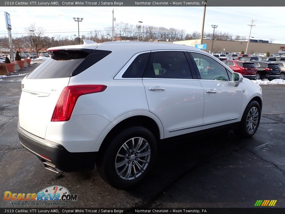 2019 Cadillac XT5 Luxury AWD Crystal White Tricoat / Sahara Beige Photo #9