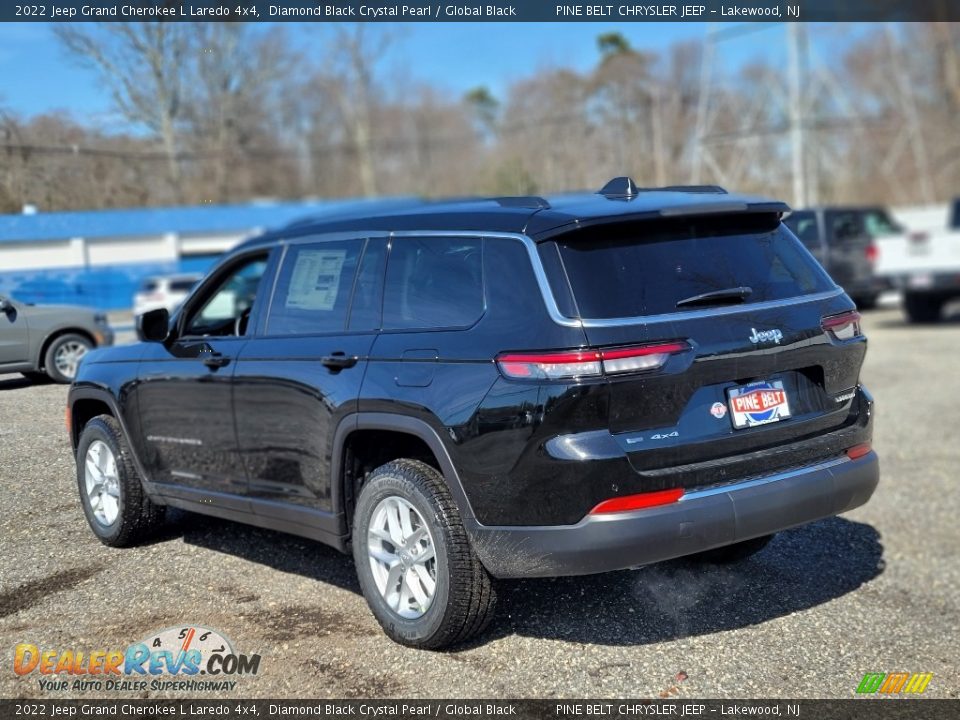 2022 Jeep Grand Cherokee L Laredo 4x4 Diamond Black Crystal Pearl / Global Black Photo #6