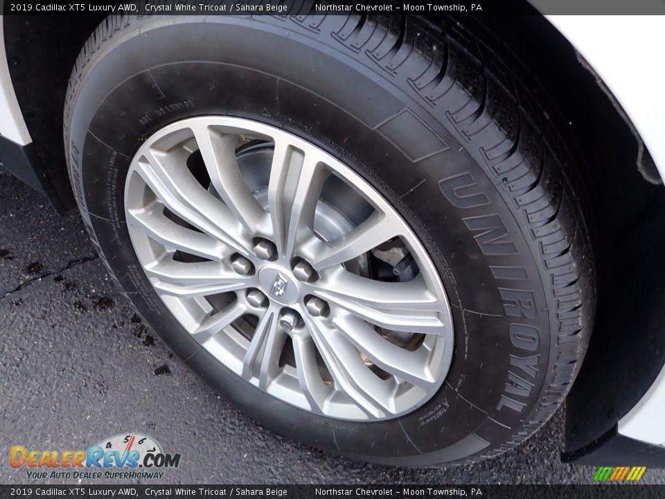 2019 Cadillac XT5 Luxury AWD Crystal White Tricoat / Sahara Beige Photo #14