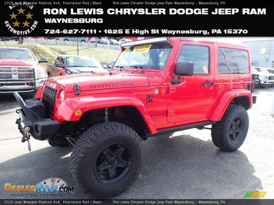 2016 Jeep Wrangler Rubicon 4x4 Firecracker Red / Black Photo #1