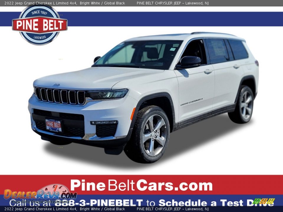 2022 Jeep Grand Cherokee L Limited 4x4 Bright White / Global Black Photo #1