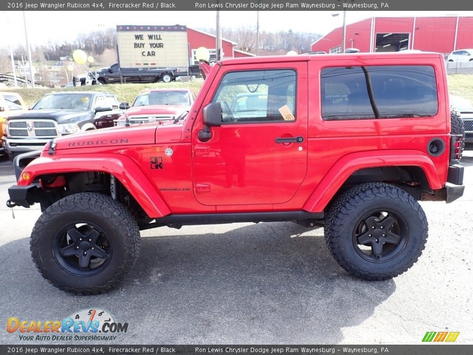 2016 Jeep Wrangler Rubicon 4x4 Firecracker Red / Black Photo #2