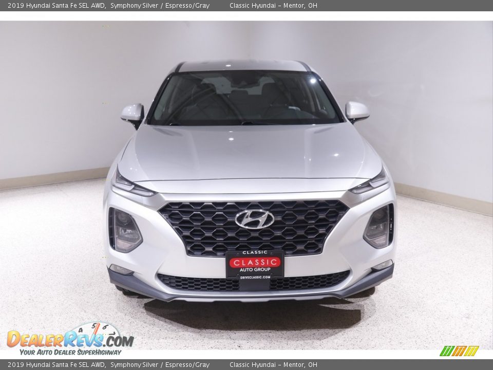 2019 Hyundai Santa Fe SEL AWD Symphony Silver / Espresso/Gray Photo #2