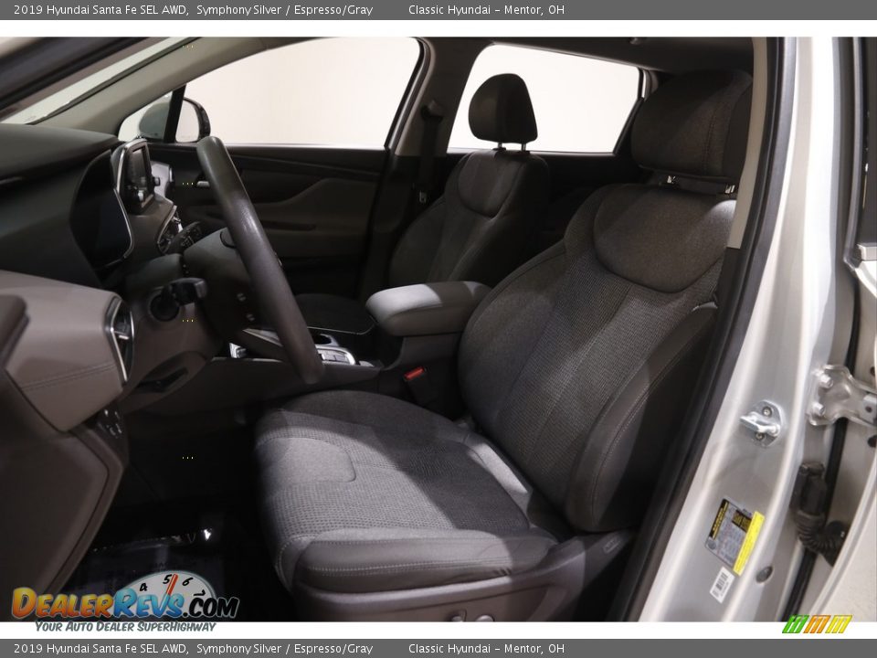 2019 Hyundai Santa Fe SEL AWD Symphony Silver / Espresso/Gray Photo #5