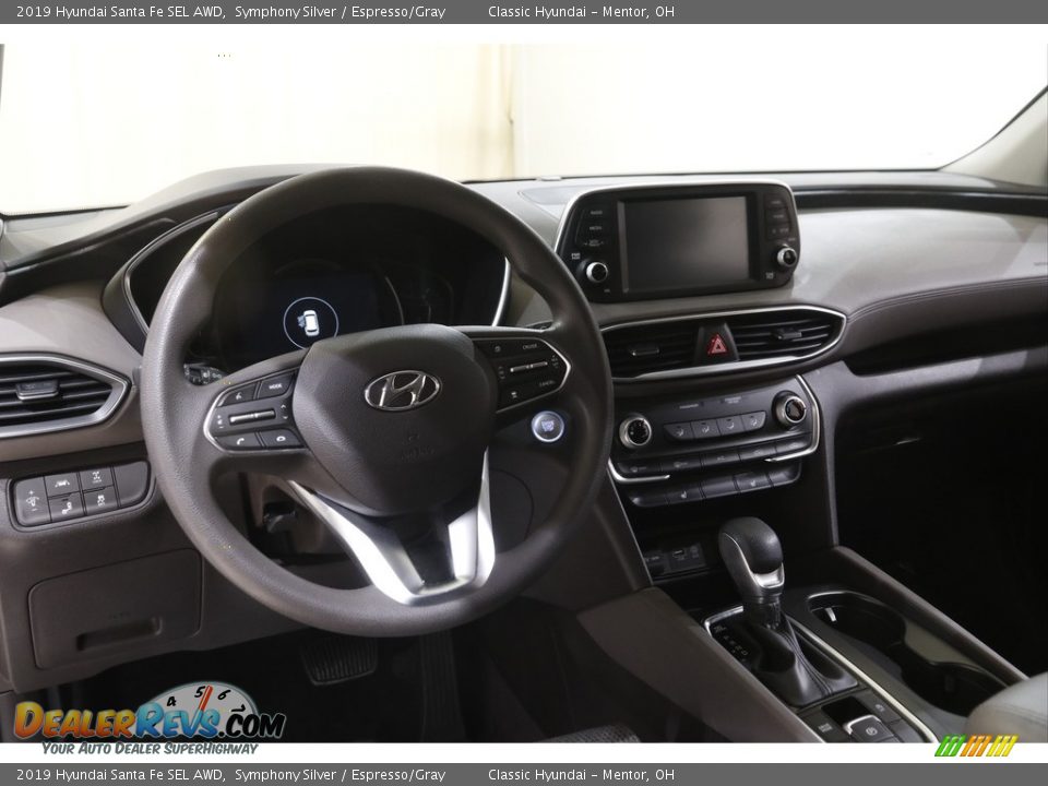 2019 Hyundai Santa Fe SEL AWD Symphony Silver / Espresso/Gray Photo #6