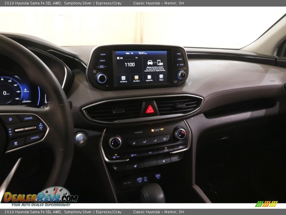 2019 Hyundai Santa Fe SEL AWD Symphony Silver / Espresso/Gray Photo #9
