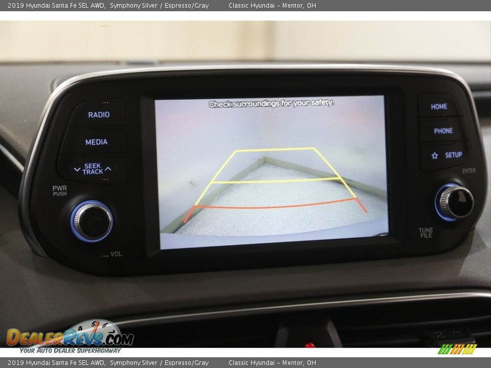 2019 Hyundai Santa Fe SEL AWD Symphony Silver / Espresso/Gray Photo #11