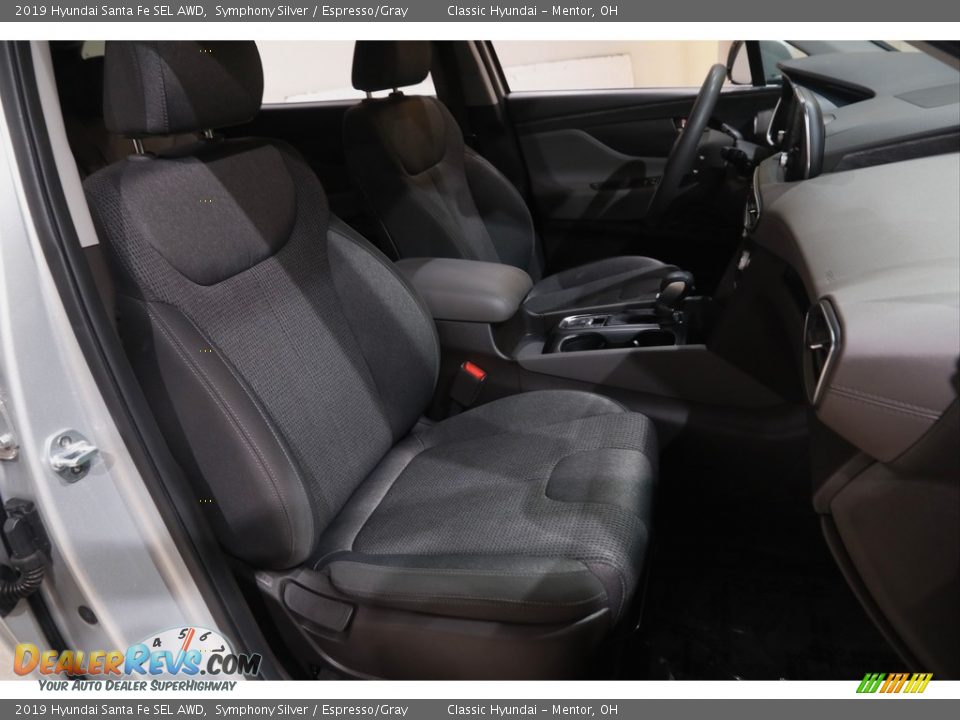 2019 Hyundai Santa Fe SEL AWD Symphony Silver / Espresso/Gray Photo #14