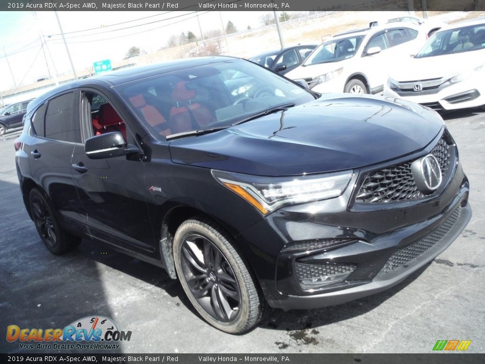 2019 Acura RDX A-Spec AWD Majestic Black Pearl / Red Photo #6