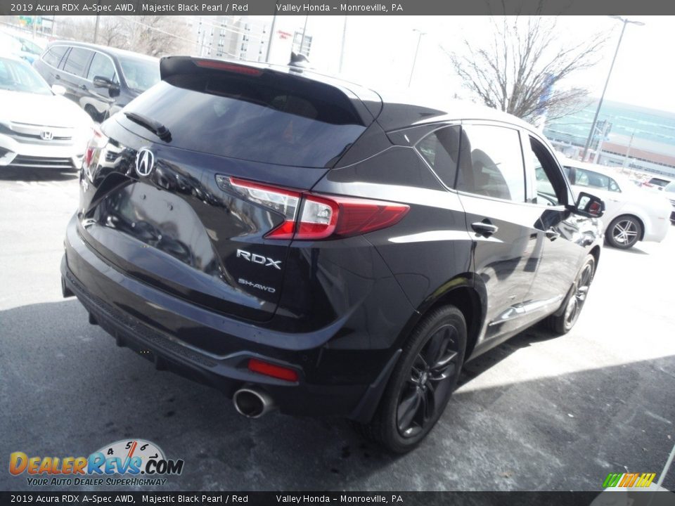 2019 Acura RDX A-Spec AWD Majestic Black Pearl / Red Photo #8