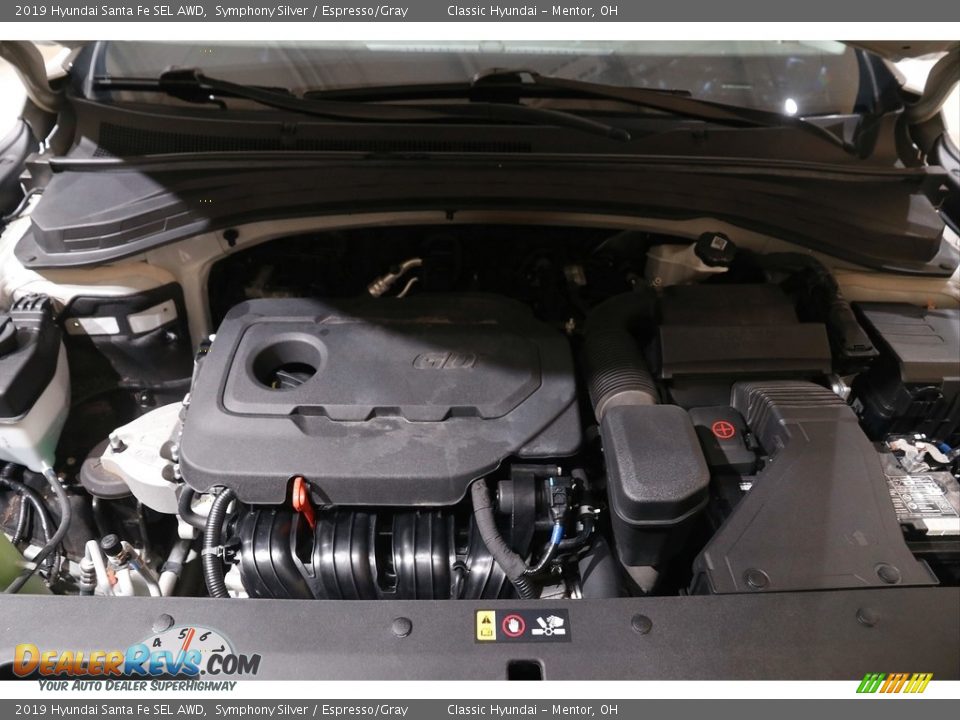 2019 Hyundai Santa Fe SEL AWD Symphony Silver / Espresso/Gray Photo #18