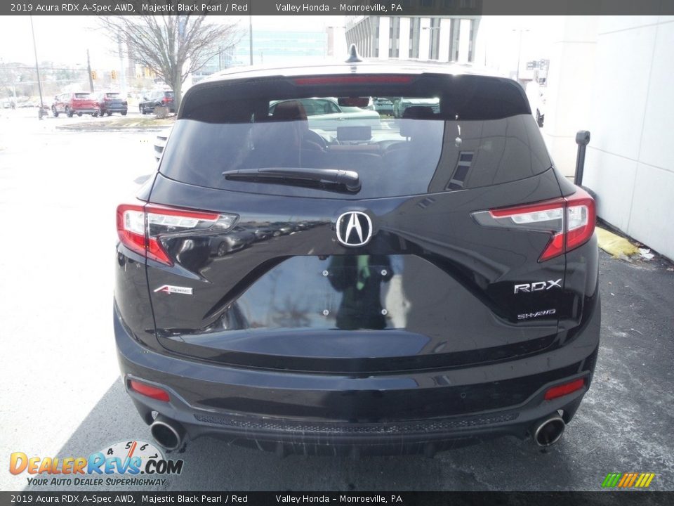 2019 Acura RDX A-Spec AWD Majestic Black Pearl / Red Photo #9