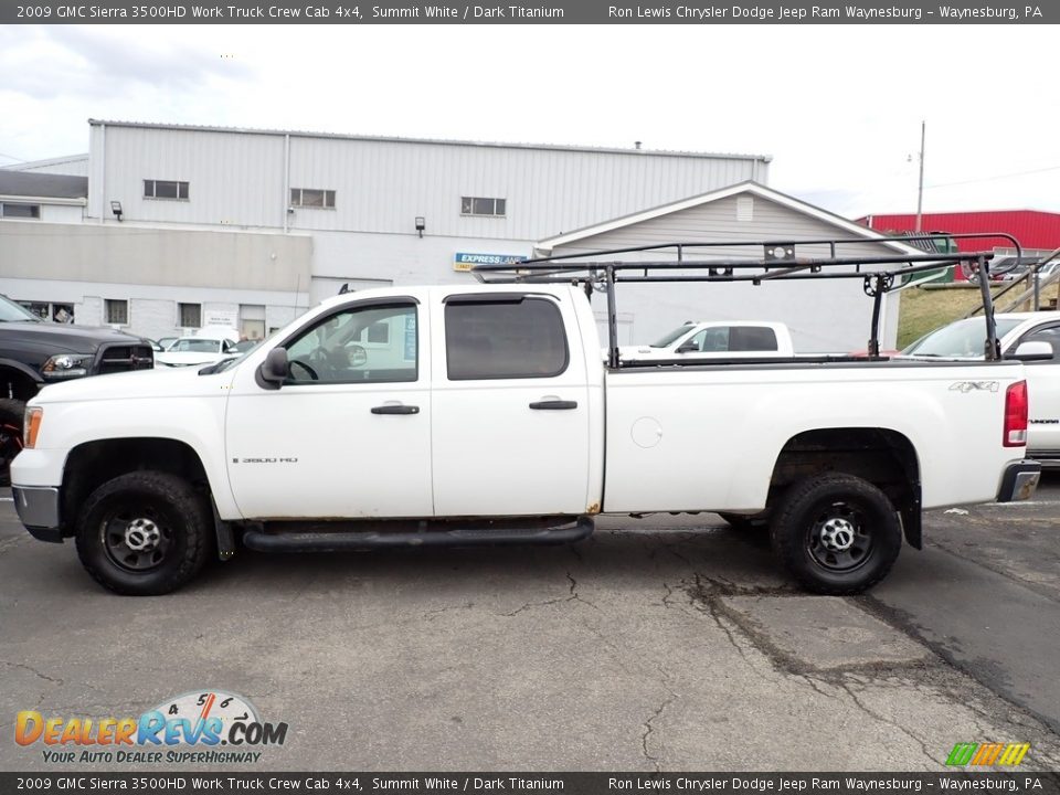 Summit White 2009 GMC Sierra 3500HD Work Truck Crew Cab 4x4 Photo #2