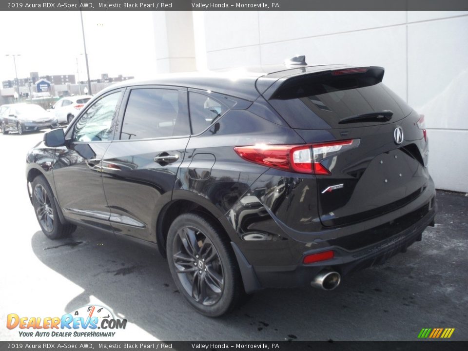 2019 Acura RDX A-Spec AWD Majestic Black Pearl / Red Photo #12