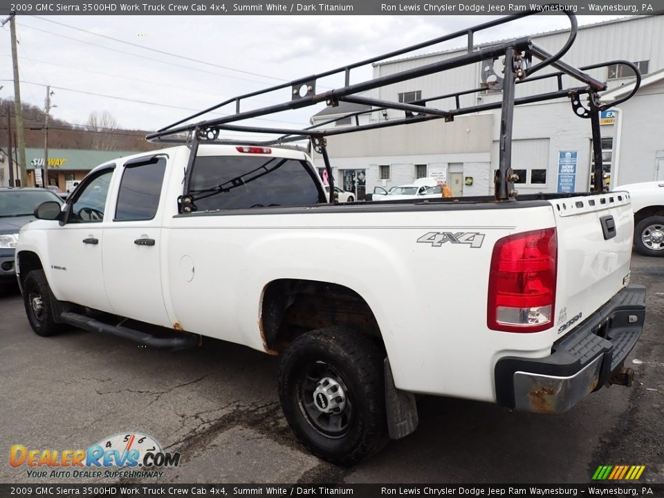 2009 GMC Sierra 3500HD Work Truck Crew Cab 4x4 Summit White / Dark Titanium Photo #3