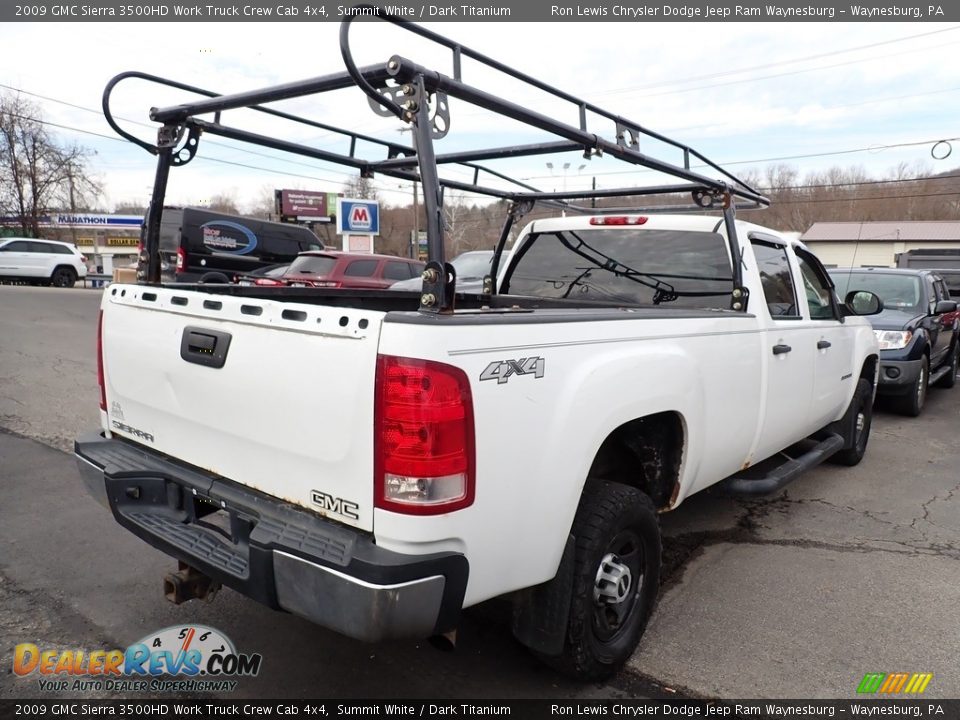 2009 GMC Sierra 3500HD Work Truck Crew Cab 4x4 Summit White / Dark Titanium Photo #5