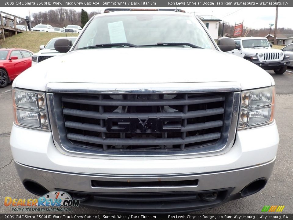 2009 GMC Sierra 3500HD Work Truck Crew Cab 4x4 Summit White / Dark Titanium Photo #8