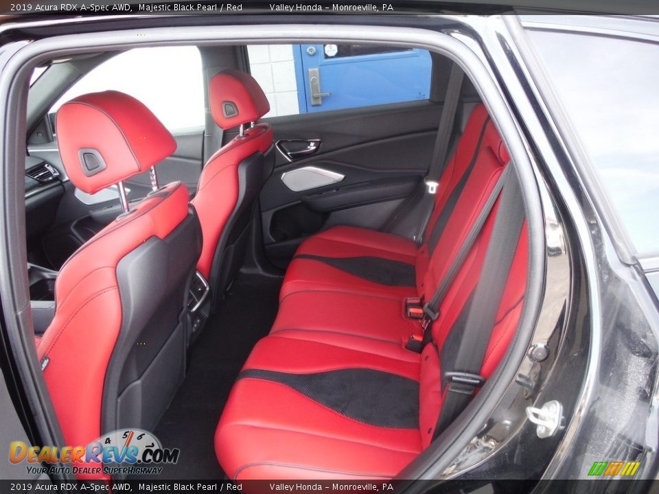 2019 Acura RDX A-Spec AWD Majestic Black Pearl / Red Photo #30