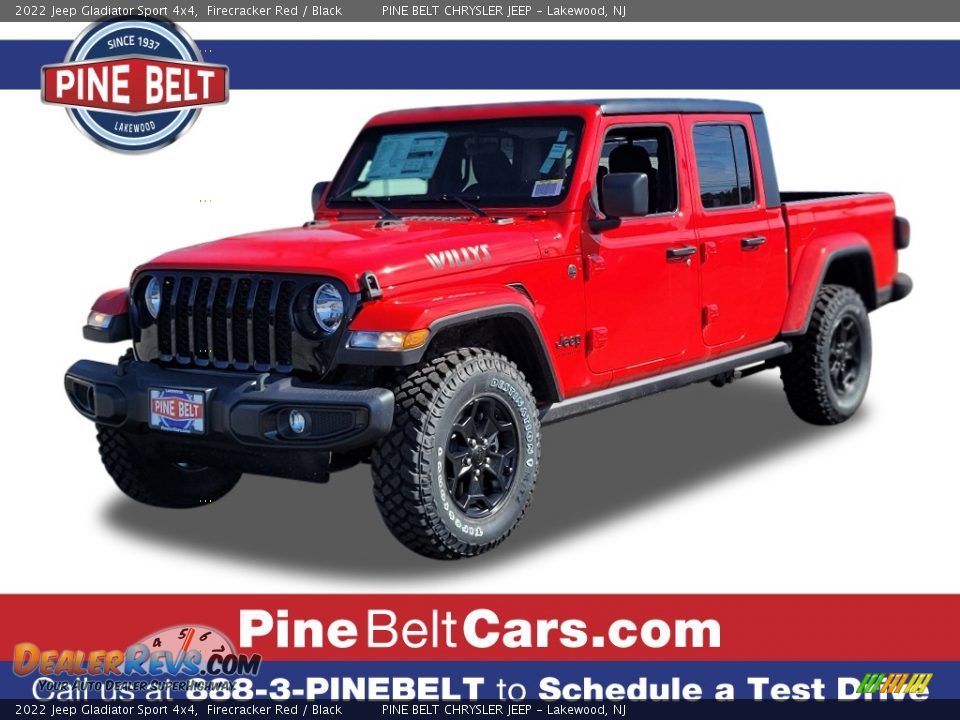 2022 Jeep Gladiator Sport 4x4 Firecracker Red / Black Photo #1