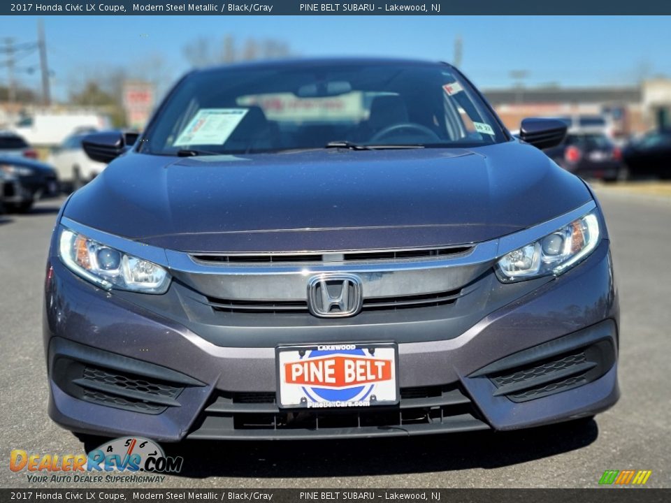 2017 Honda Civic LX Coupe Modern Steel Metallic / Black/Gray Photo #12