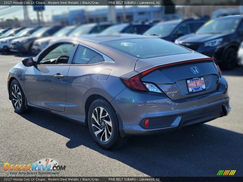 2017 Honda Civic LX Coupe Modern Steel Metallic / Black/Gray Photo #14