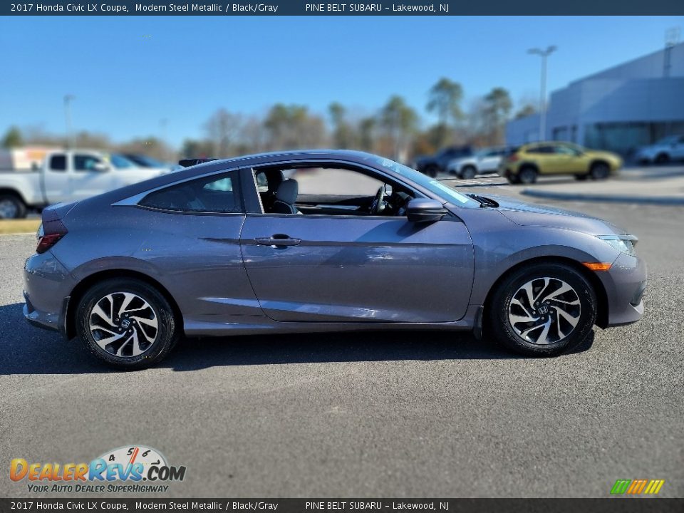 2017 Honda Civic LX Coupe Modern Steel Metallic / Black/Gray Photo #17