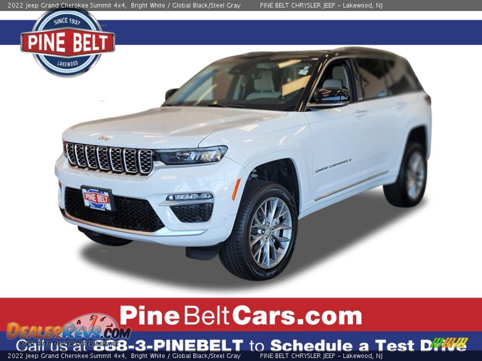 2022 Jeep Grand Cherokee Summit 4x4 Bright White / Global Black/Steel Gray Photo #1