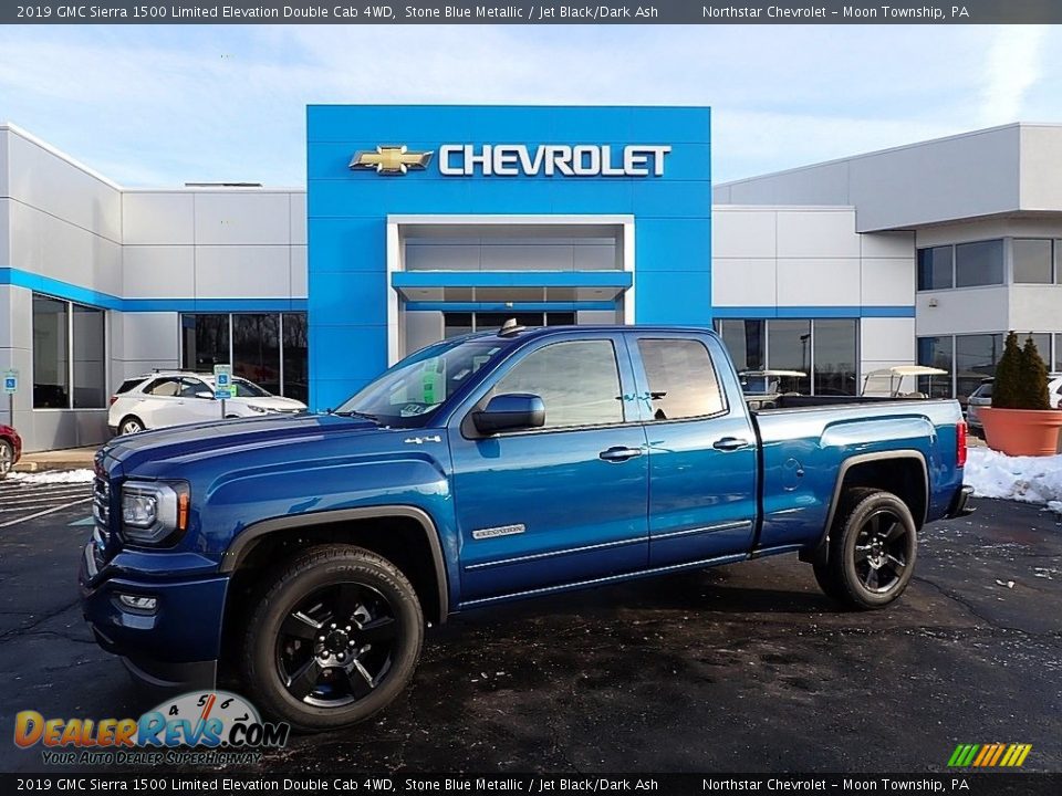 2019 GMC Sierra 1500 Limited Elevation Double Cab 4WD Stone Blue Metallic / Jet Black/Dark Ash Photo #1